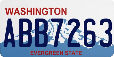 WA license plate ABB7263