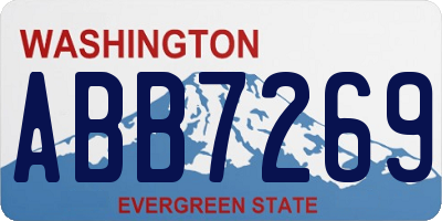 WA license plate ABB7269