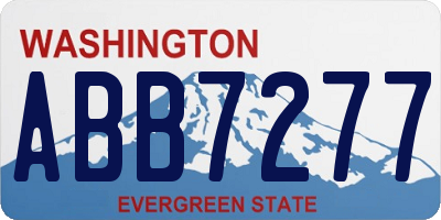WA license plate ABB7277