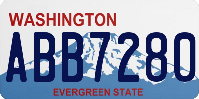 WA license plate ABB7280