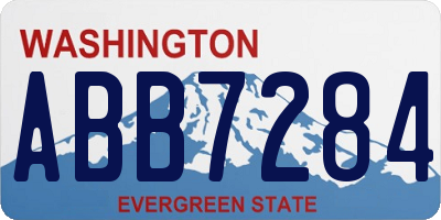 WA license plate ABB7284