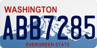WA license plate ABB7285