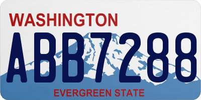 WA license plate ABB7288