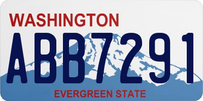 WA license plate ABB7291