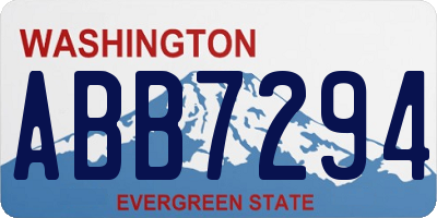 WA license plate ABB7294