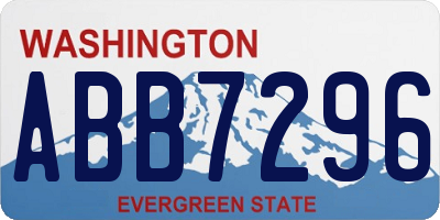 WA license plate ABB7296