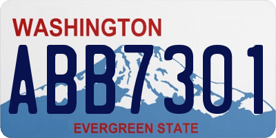 WA license plate ABB7301