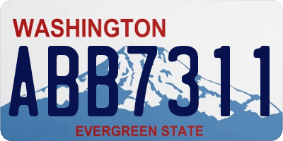 WA license plate ABB7311
