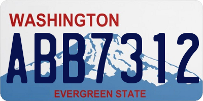 WA license plate ABB7312