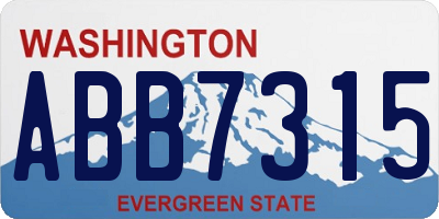 WA license plate ABB7315