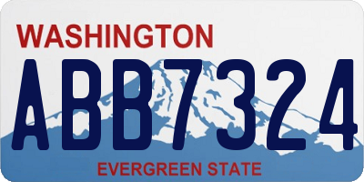 WA license plate ABB7324
