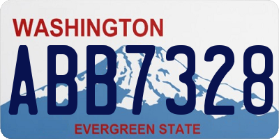 WA license plate ABB7328