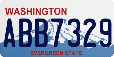 WA license plate ABB7329