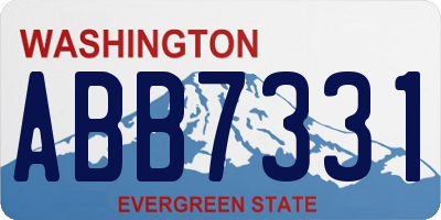 WA license plate ABB7331