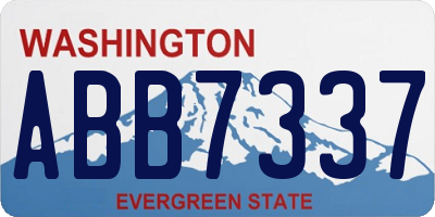 WA license plate ABB7337
