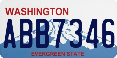 WA license plate ABB7346