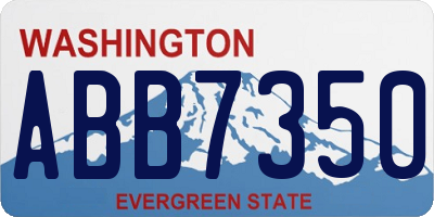 WA license plate ABB7350