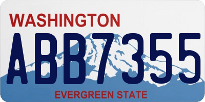 WA license plate ABB7355