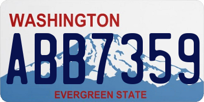 WA license plate ABB7359