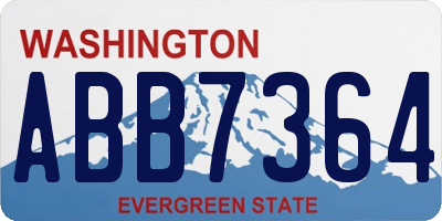 WA license plate ABB7364
