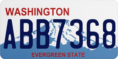 WA license plate ABB7368