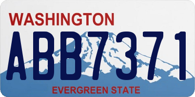 WA license plate ABB7371