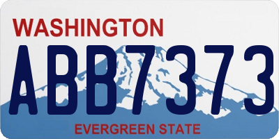 WA license plate ABB7373