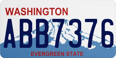 WA license plate ABB7376