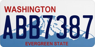 WA license plate ABB7387