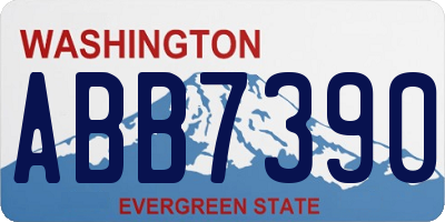 WA license plate ABB7390
