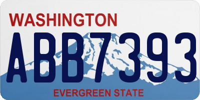 WA license plate ABB7393