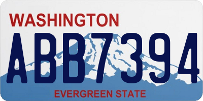 WA license plate ABB7394