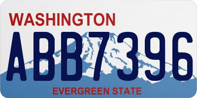 WA license plate ABB7396