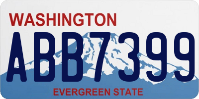 WA license plate ABB7399