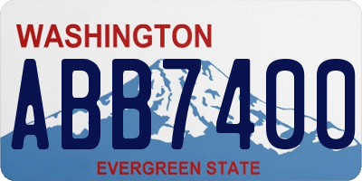 WA license plate ABB7400