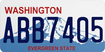 WA license plate ABB7405
