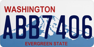 WA license plate ABB7406