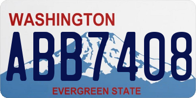 WA license plate ABB7408