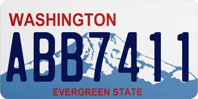 WA license plate ABB7411