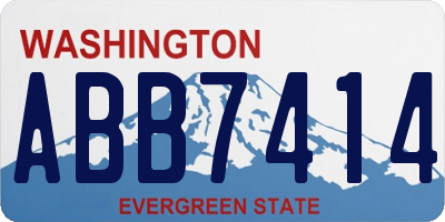 WA license plate ABB7414