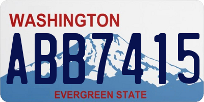 WA license plate ABB7415