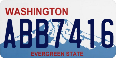 WA license plate ABB7416