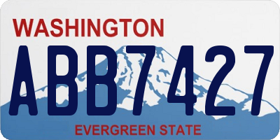 WA license plate ABB7427