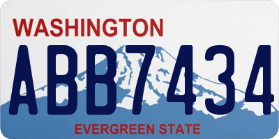 WA license plate ABB7434