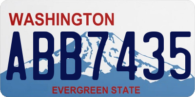 WA license plate ABB7435