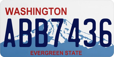 WA license plate ABB7436