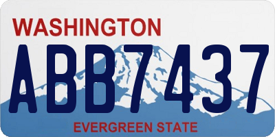 WA license plate ABB7437