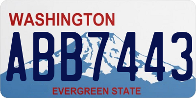 WA license plate ABB7443
