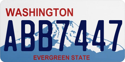 WA license plate ABB7447