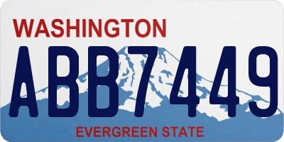 WA license plate ABB7449